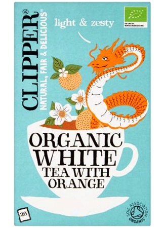 Herbata biała pomarańczowa BIO, 20 saszetek Clipper