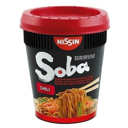Makaron instant soba -  chili 92G NISSIN CUP