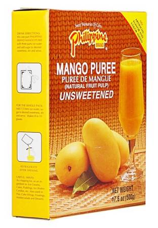 Przecier / puree z mango BEZ CUKRU 500g Philippine Brand