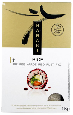 Ryż do sushi i dań kuchni japońskiej 1kg Hanabi