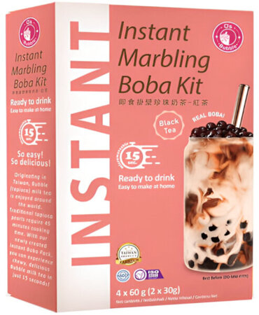 Zestaw Boba Drink Black Tea 240g O's bubble